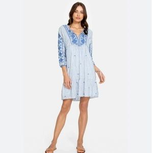 Johnny Was | Blue Workshop Azure Embroidered Dress